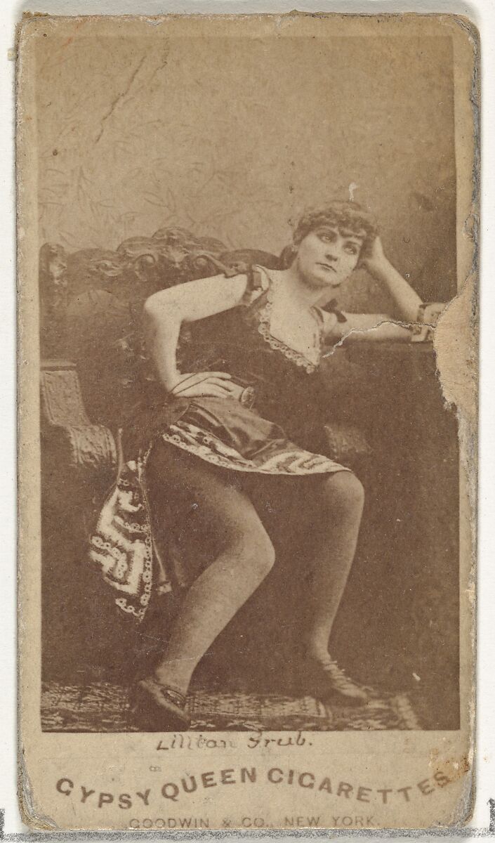 Lillian Grub, from the Actors and Actresses series (N171) for Gypsy Queen Cigarettes, Issued by Goodwin &amp; Company, Albumen photograph 