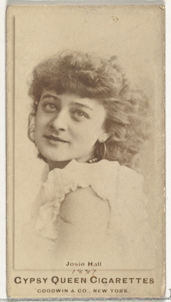 Josie Hall, from the Actors and Actresses series (N171) for Gypsy Queen Cigarettes, Issued by Goodwin &amp; Company, Albumen photograph 