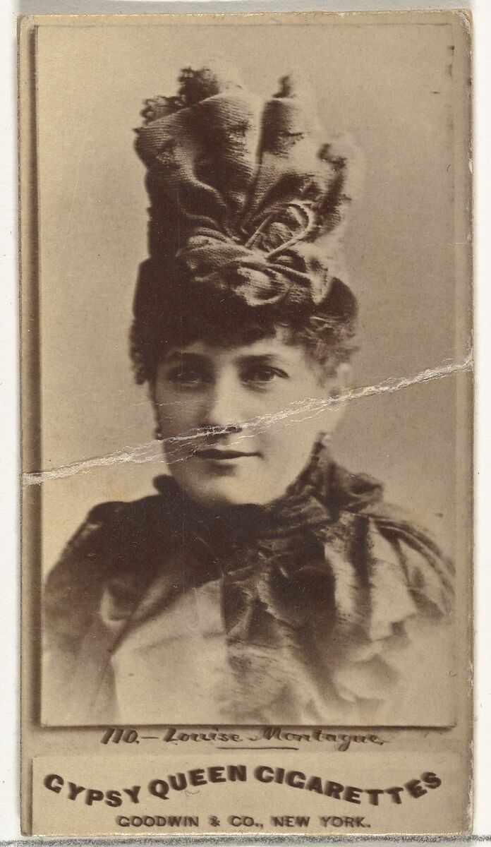 Louise Montague, from the Actors and Actresses series (N171) for Gypsy Queen Cigarettes, Issued by Goodwin &amp; Company, Albumen photograph 