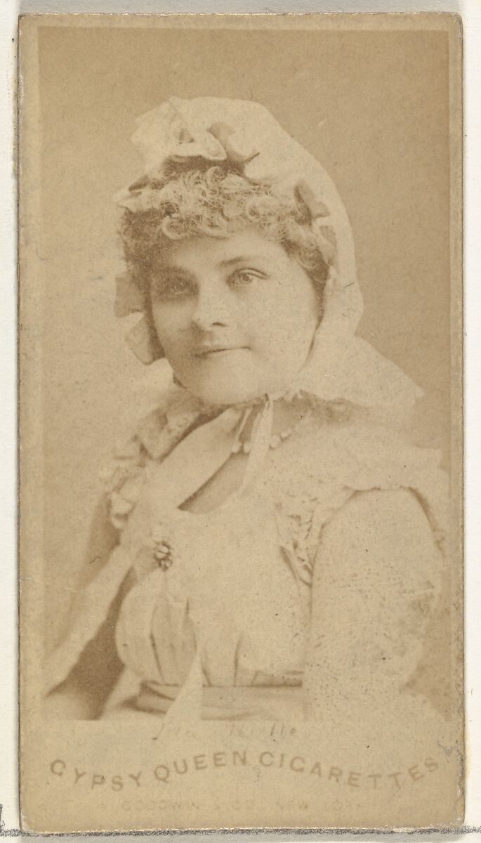 Ida Mulle, from the Actors and Actresses series (N171) for Gypsy Queen Cigarettes, Issued by Goodwin &amp; Company, Albumen photograph 