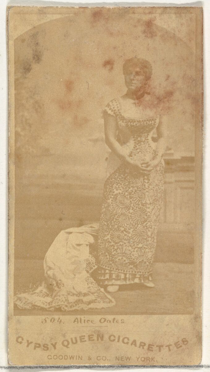 Alice Oates, from the Actors and Actresses series (N171) for Gypsy Queen Cigarettes, Issued by Goodwin &amp; Company, Albumen photograph 
