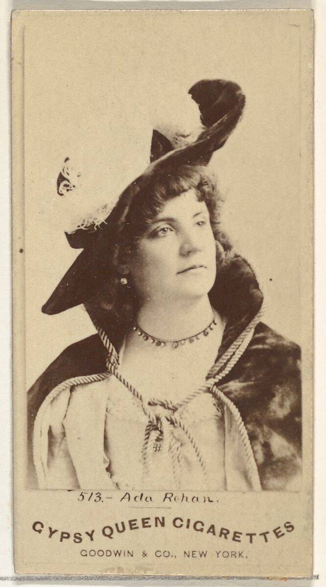 Ada Rehan, from the Actors and Actresses series (N171) for Gypsy Queen Cigarettes, Issued by Goodwin &amp; Company, Albumen photograph 