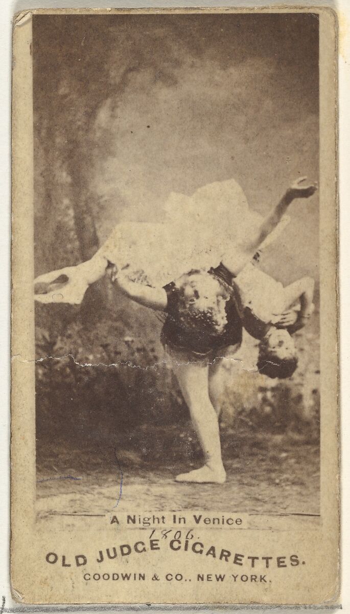 A Night in Venice, from the Actors and Actresses series (N171) for Old Judge Cigarettes, Issued by Goodwin &amp; Company, Albumen photograph 