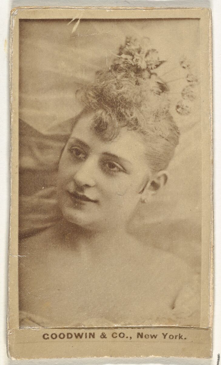From the Actors and Actresses series (N171) for Old Judge, Gypsy Queen, and Temple Bar Cigarettes, Issued by Goodwin &amp; Company, Albumen photograph 