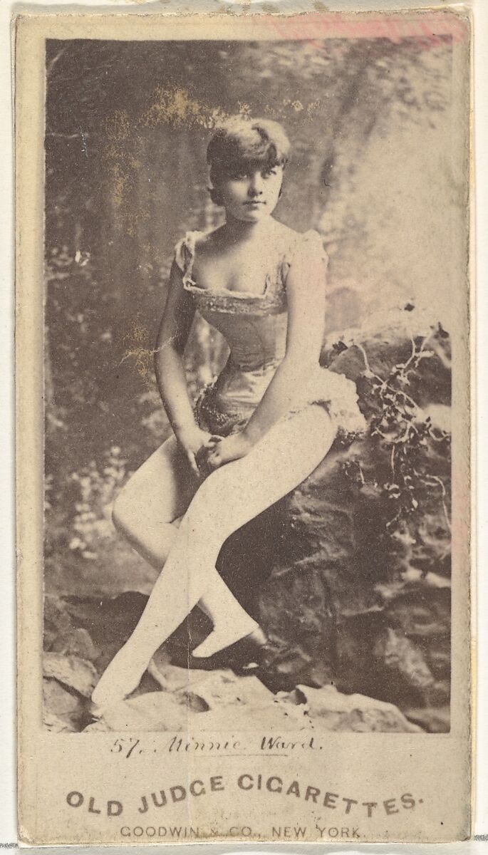 Minnie Ward, from the Actors and Actresses series (N171) for Old Judge Cigarettes, Issued by Goodwin &amp; Company, Albumen photograph 