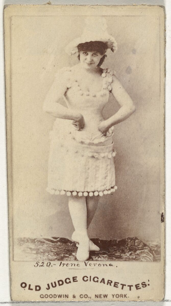 Irene Verona, from the Actors and Actresses series (N171) for Old Judge Cigarettes, Issued by Goodwin &amp; Company, Albumen photograph 