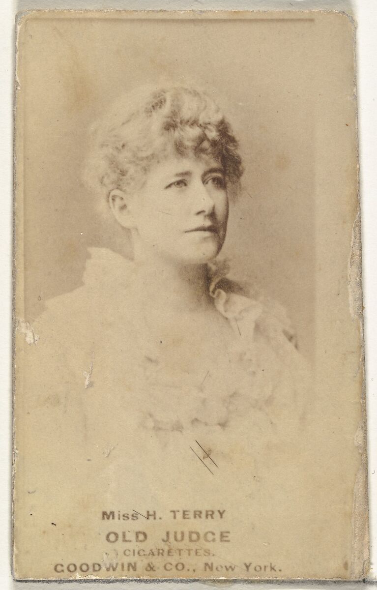 Miss H. Terry, from the Actors and Actresses series (N171) for Old Judge Cigarettes, Issued by Goodwin &amp; Company, Albumen photograph 