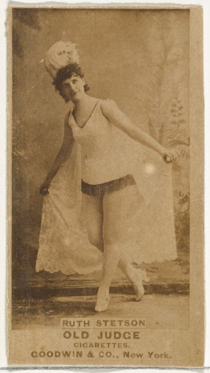Ruth Stetson, from the Actors and Actresses series (N171) for Old Judge Cigarettes, Issued by Goodwin &amp; Company, Albumen photograph 