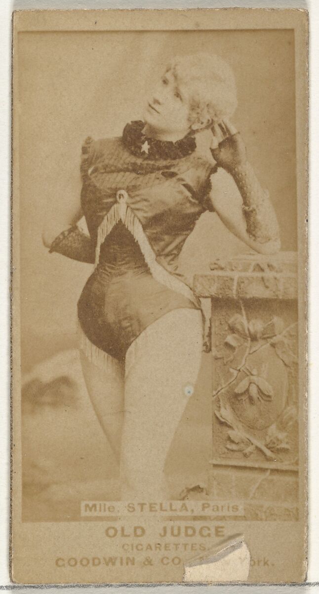 Mlle. Stella, Paris, from the Actors and Actresses series (N171) for Old Judge Cigarettes, Issued by Goodwin &amp; Company, Albumen photograph 
