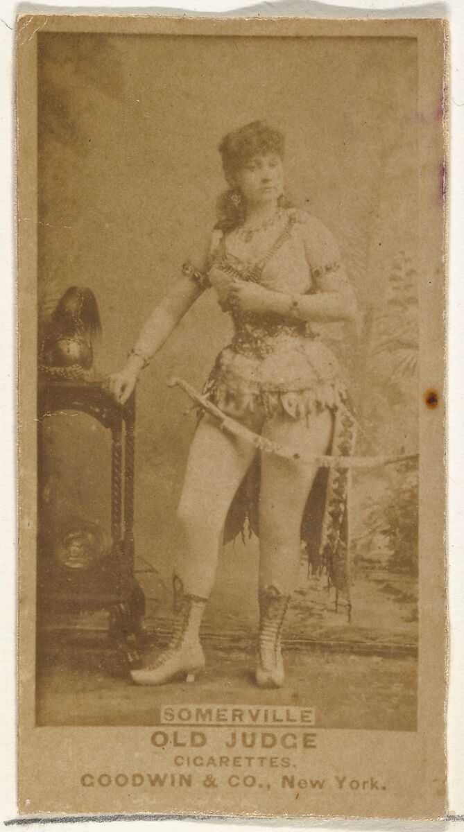 Annie Somerville, from the Actors and Actresses series (N171) for Old Judge Cigarettes, Issued by Goodwin &amp; Company, Albumen photograph 
