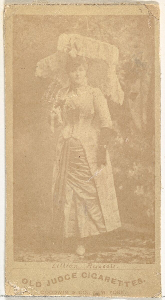 Lillian Russell, from the Actors and Actresses series (N171) for Old Judge Cigarettes, Issued by Goodwin &amp; Company, Albumen photograph 