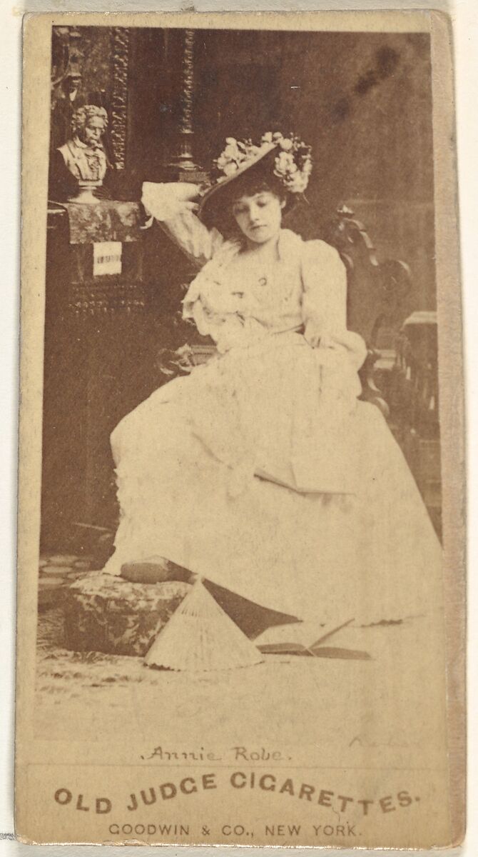 Annie Robe, from the Actors and Actresses series (N171) for Old Judge Cigarettes, Issued by Goodwin &amp; Company, Albumen photograph 