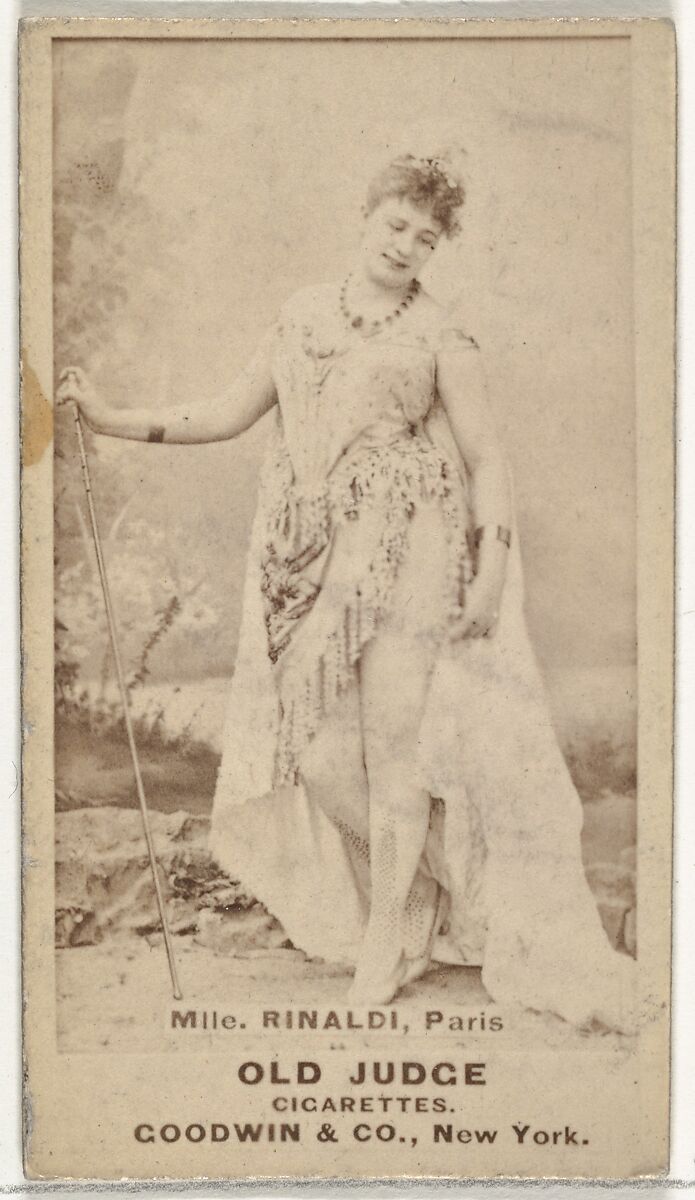 Mlle. Rinaldi, Paris, from the Actors and Actresses series (N171) for Old Judge Cigarettes, Issued by Goodwin &amp; Company, Albumen photograph 