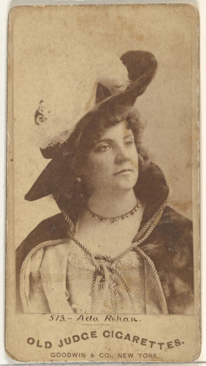 Ada Rehan, from the Actors and Actresses series (N171) for Old Judge Cigarettes, Issued by Goodwin &amp; Company, Albumen photograph 