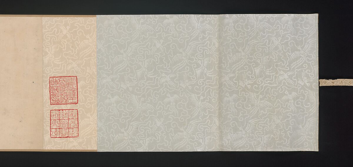 Twin Pines, Level Distance, Zhao Mengfu (Chinese, 1254–1322), Handscroll; ink on paper, China