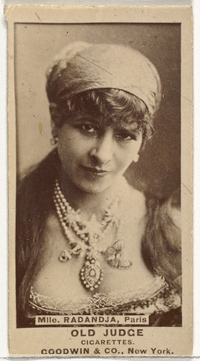 Mlle. Radandja, Paris, from the Actors and Actresses series (N171) for Old Judge Cigarettes, Issued by Goodwin &amp; Company, Albumen photograph 