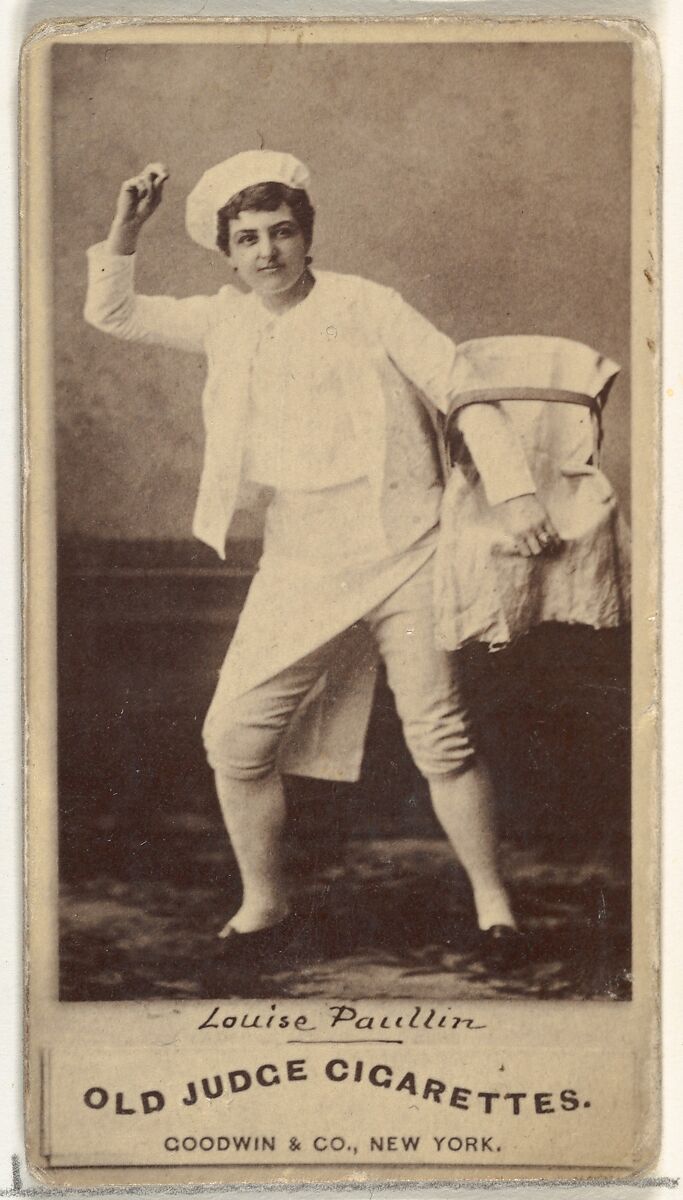 Louise Paullin, from the Actors and Actresses series (N171) for Old Judge Cigarettes, Issued by Goodwin &amp; Company, Albumen photograph 