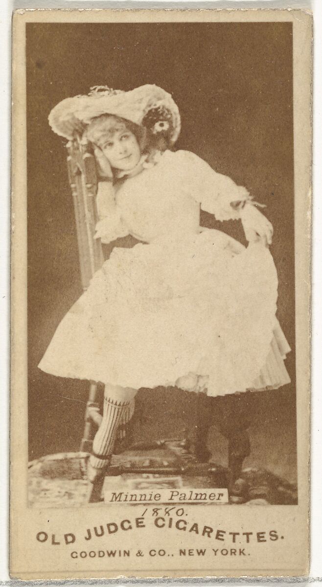 Minnie Palmer, from the Actors and Actresses series (N171) for Old Judge Cigarettes, Issued by Goodwin &amp; Company, Albumen photograph 