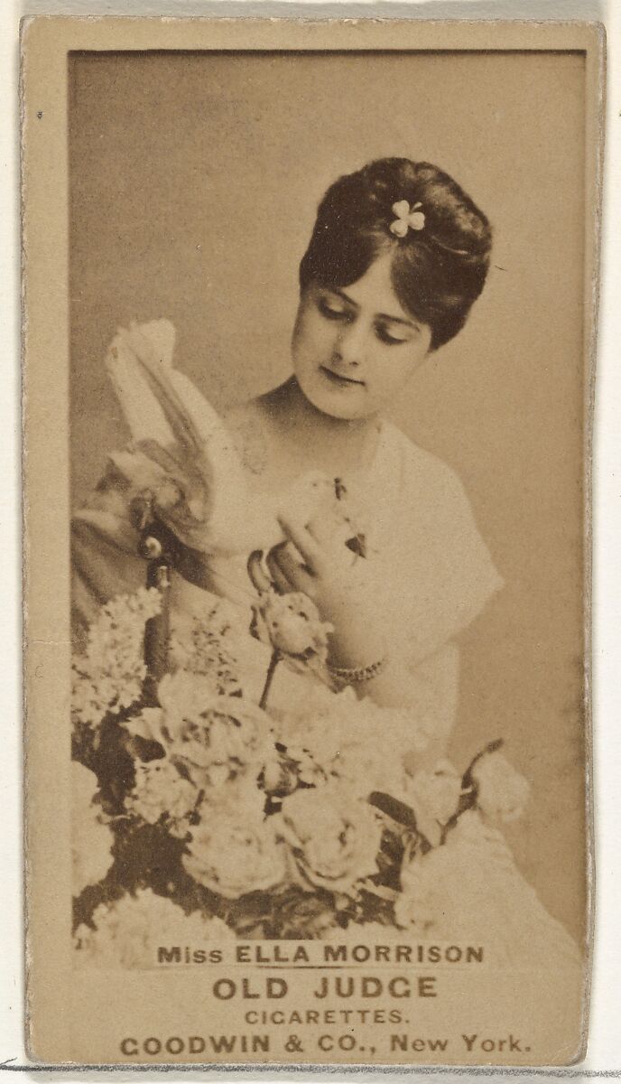 Miss Ella Morrison, from the Actors and Actresses series (N171) for Old Judge Cigarettes, Issued by Goodwin &amp; Company, Albumen photograph 