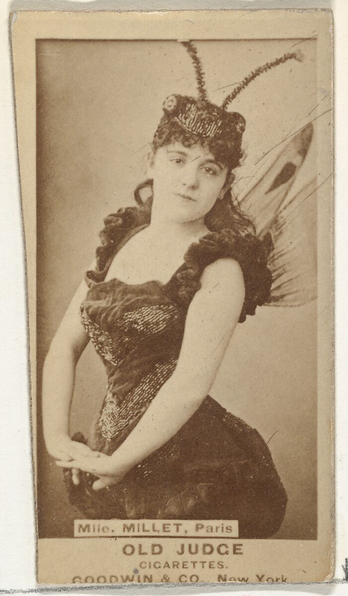Mlle. Millet, from the Actors and Actresses series (N171) for Old Judge Cigarettes, Issued by Goodwin &amp; Company, Albumen photograph 