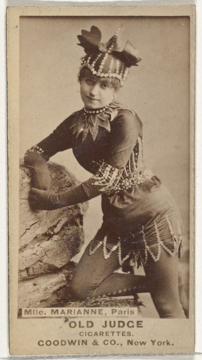 Mlle. Marianne, Paris, from the Actors and Actresses series (N171) for Old Judge Cigarettes, Issued by Goodwin &amp; Company, Albumen photograph 
