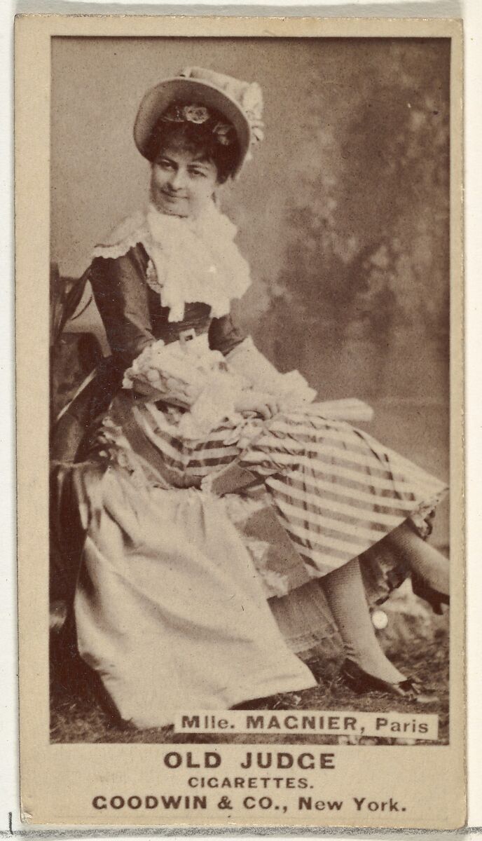 Mlle. Magnier, Paris, from the Actors and Actresses series (N171) for Old Judge Cigarettes, Issued by Goodwin &amp; Company, Albumen photograph 
