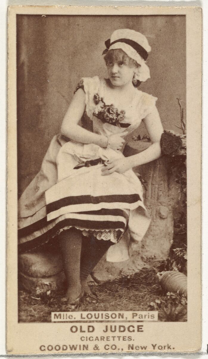 Mlle. Louison, Paris, from the Actors and Actresses series (N171) for Old Judge Cigarettes, Issued by Goodwin &amp; Company, Albumen photograph 