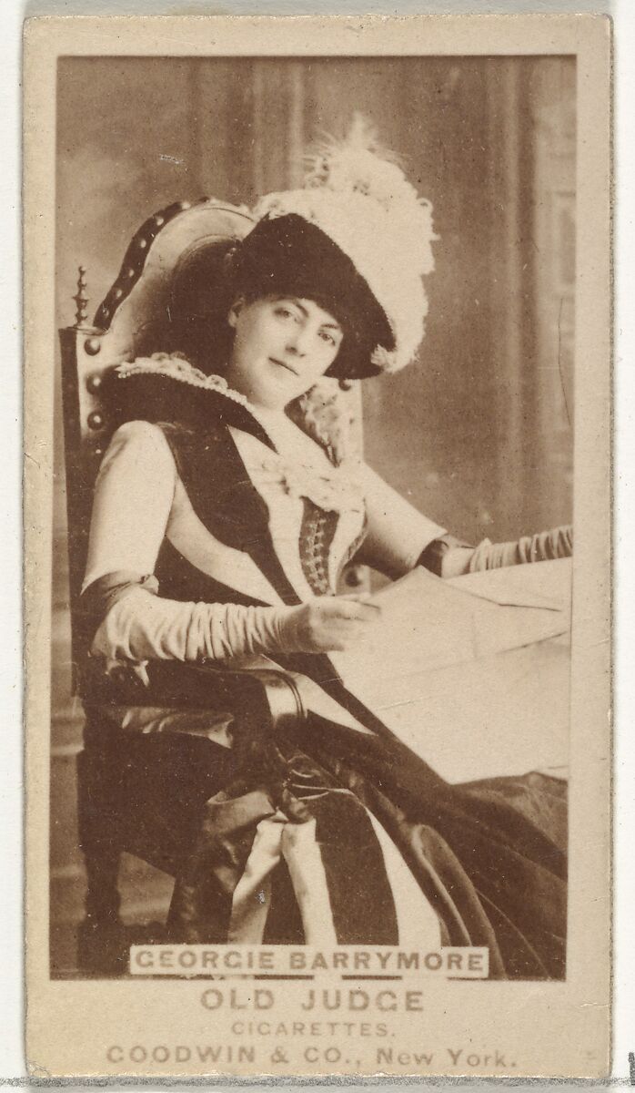 Georgie Barrymore, from the Actors and Actresses series (N171) for Old Judge Cigarettes, Issued by Goodwin &amp; Company, Albumen photograph