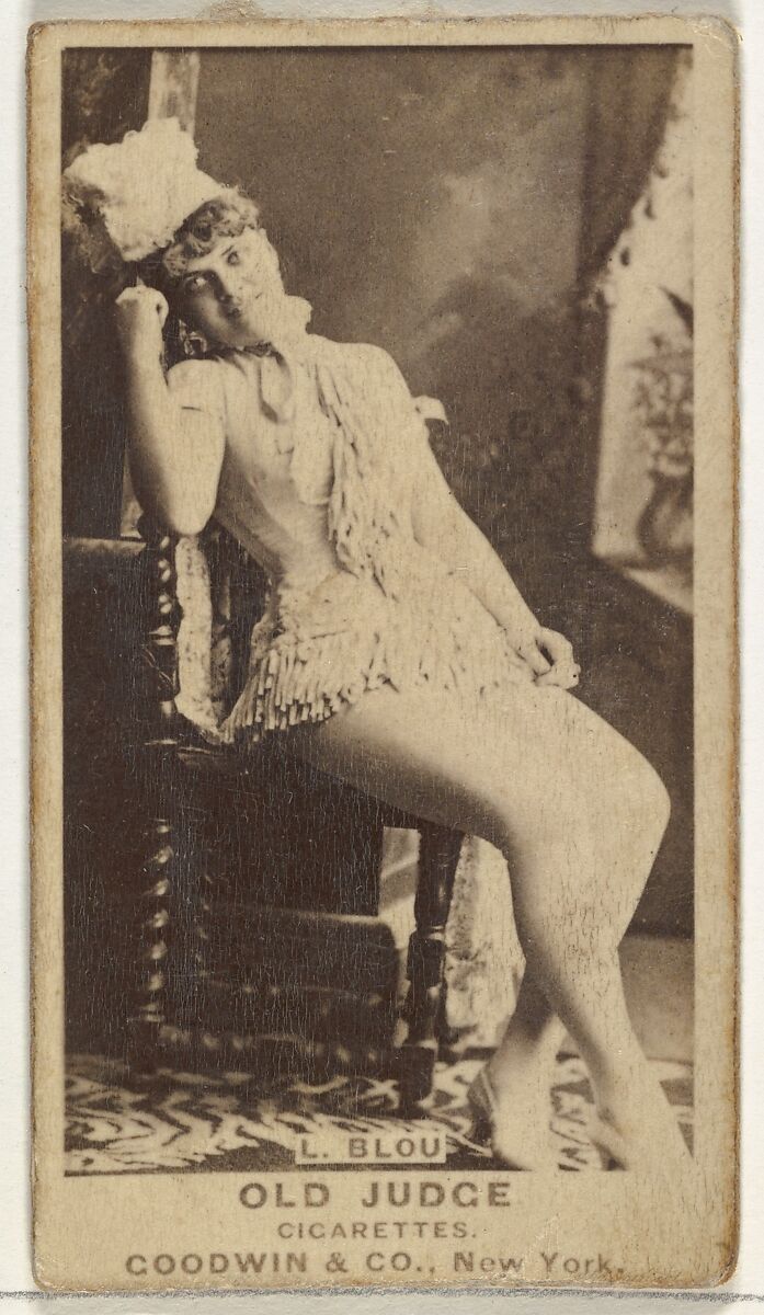 L. Blou, from the Actors and Actresses series (N171) for Old Judge Cigarettes, Issued by Goodwin &amp; Company, Albumen photograph 
