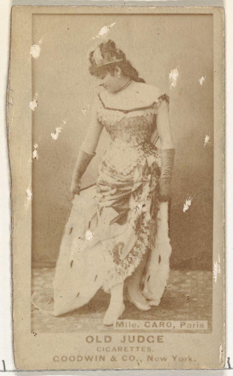 Mlle. Caro, Paris, from the Actors and Actresses series (N171) for Old Judge Cigarettes, Issued by Goodwin &amp; Company, Albumen photograph 