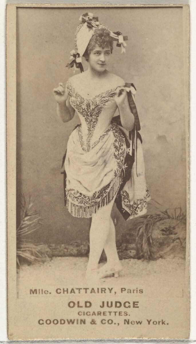 Mlle. Chattairy, Paris, from the Actors and Actresses series (N171) for Old Judge Cigarettes, Issued by Goodwin &amp; Company, Albumen photograph