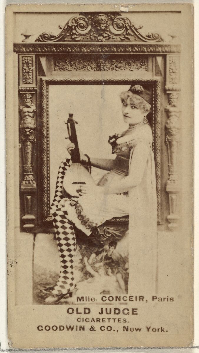 Mlle. Conceir, Paris, from the Actors and Actresses series (N171) for Old Judge Cigarettes, Issued by Goodwin &amp; Company, Albumen photograph 