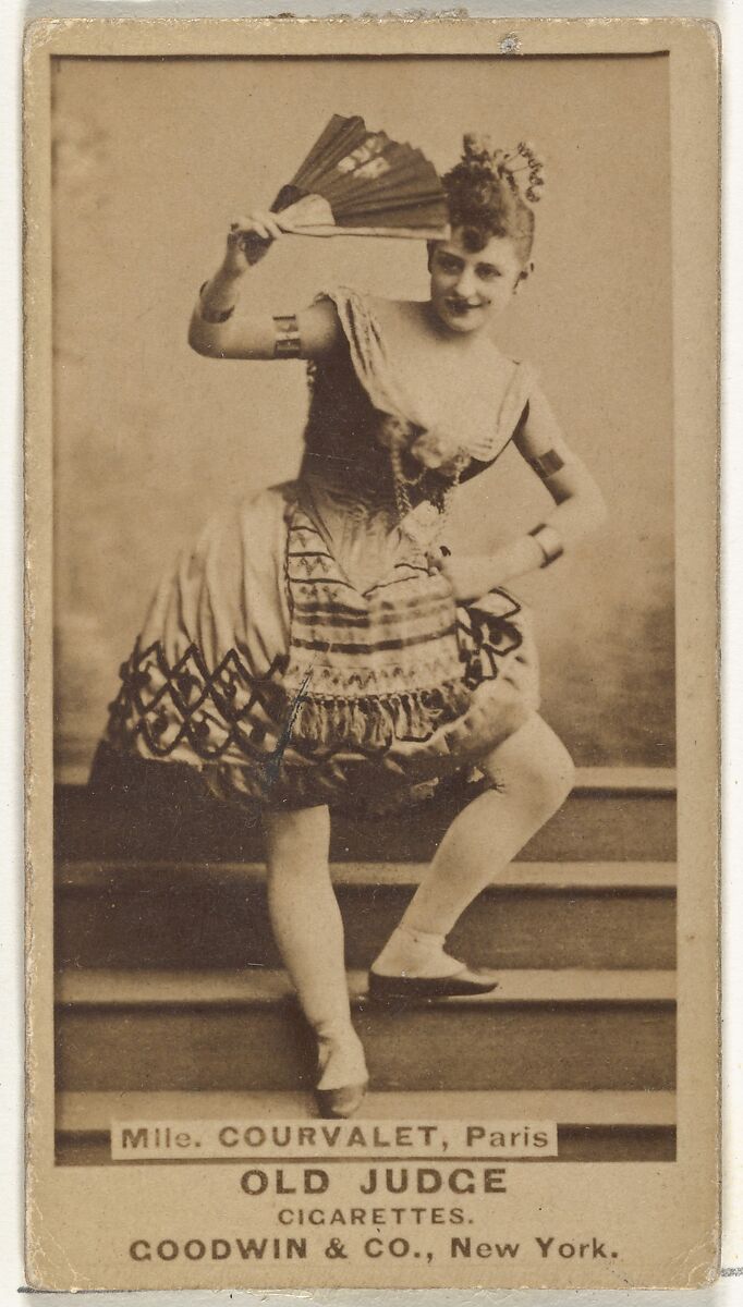 Mlle. Courvalet, Paris, from the Actors and Actresses series (N171) for Old Judge Cigarettes, Issued by Goodwin &amp; Company, Albumen photograph 