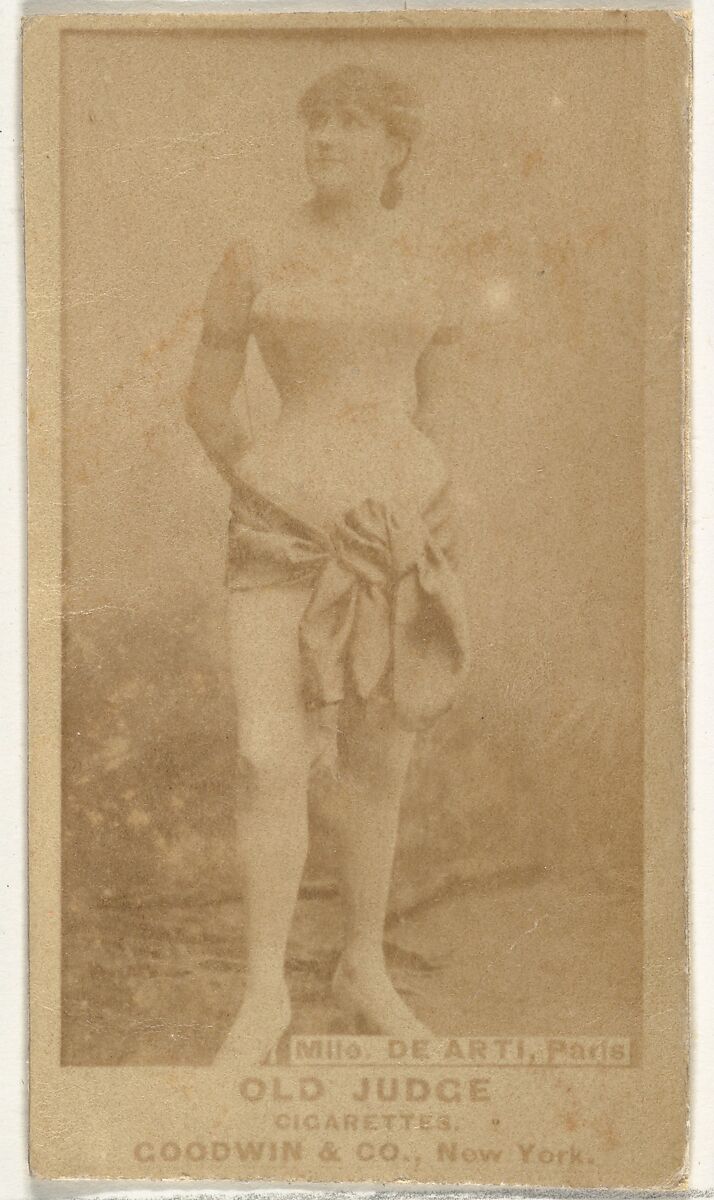 Mlle. De Arti, Paris, from the Actors and Actresses series (N171) for Old Judge Cigarettes, Issued by Goodwin &amp; Company, Albumen photograph 