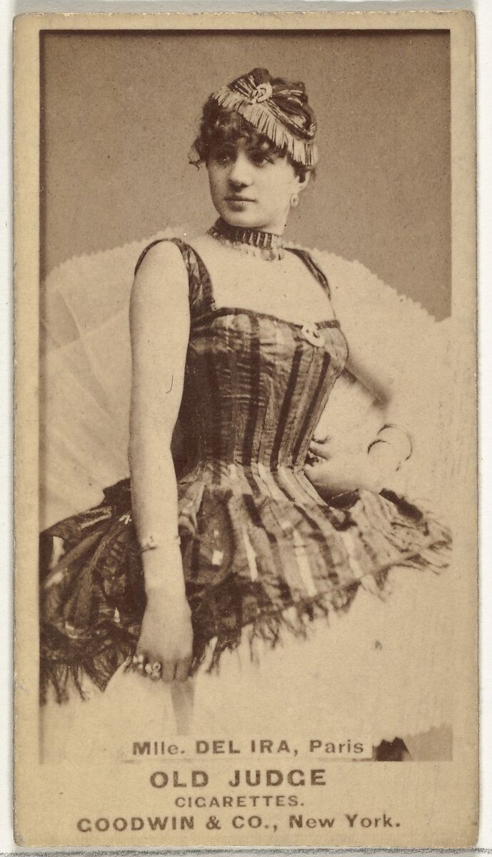 Mlle. Del Ira, Paris, from the Actors and Actresses series (N171) for Old Judge Cigarettes, Issued by Goodwin &amp; Company, Albumen photograph 