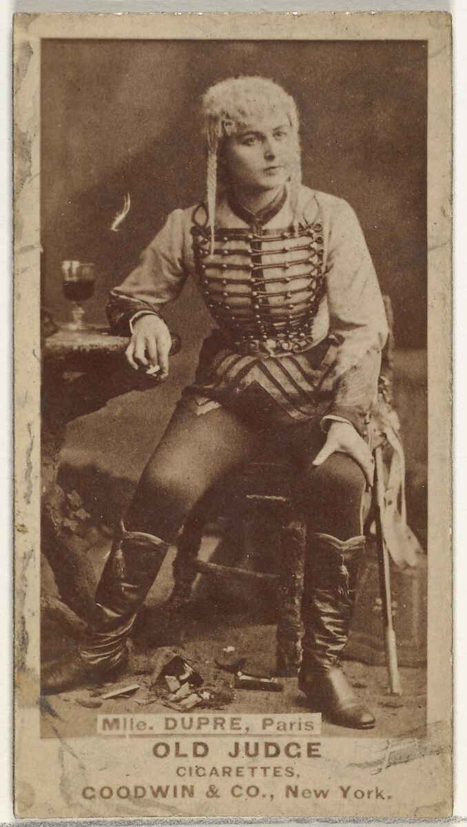Mlle. Dupre, Paris, from the Actors and Actresses series (N171) for Old Judge Cigarettes, Issued by Goodwin &amp; Company, Albumen photograph 