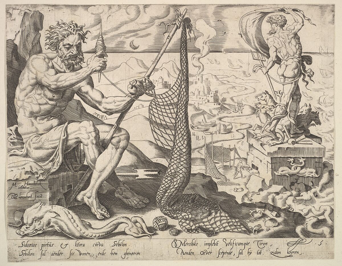 Zebulun, from "The Twelve Patriarchs", After Maarten van Heemskerck (Netherlandish, Heemskerck 1498–1574 Haarlem), Etching; second state