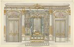 Design for Louise Vanderbilt's Bedroom at Hyde Park, Ogden Codman, Jr. (American, Boston, Massachusetts 1868–1951 Grégy-sur-Yerre), Watercolor and graphite