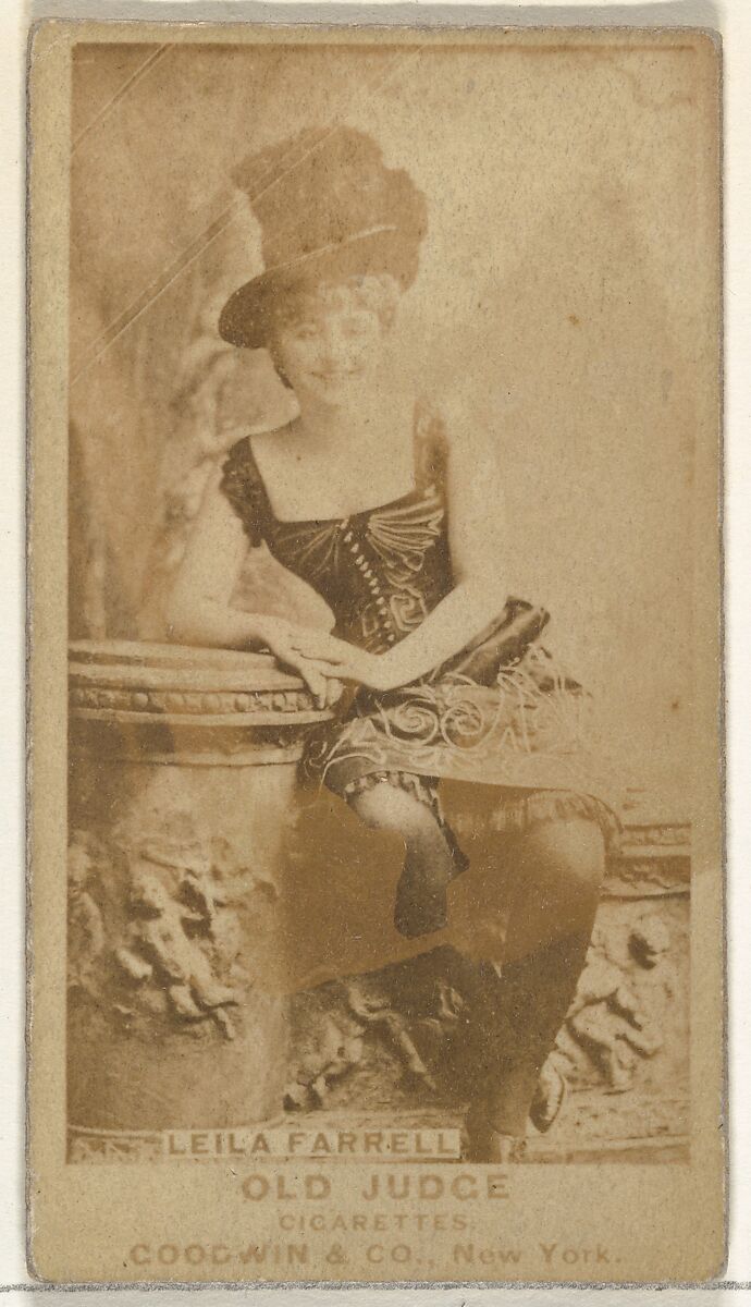 Leila Farrell, from the Actors and Actresses series (N171) for Old Judge Cigarettes, Issued by Goodwin &amp; Company, Albumen photograph 