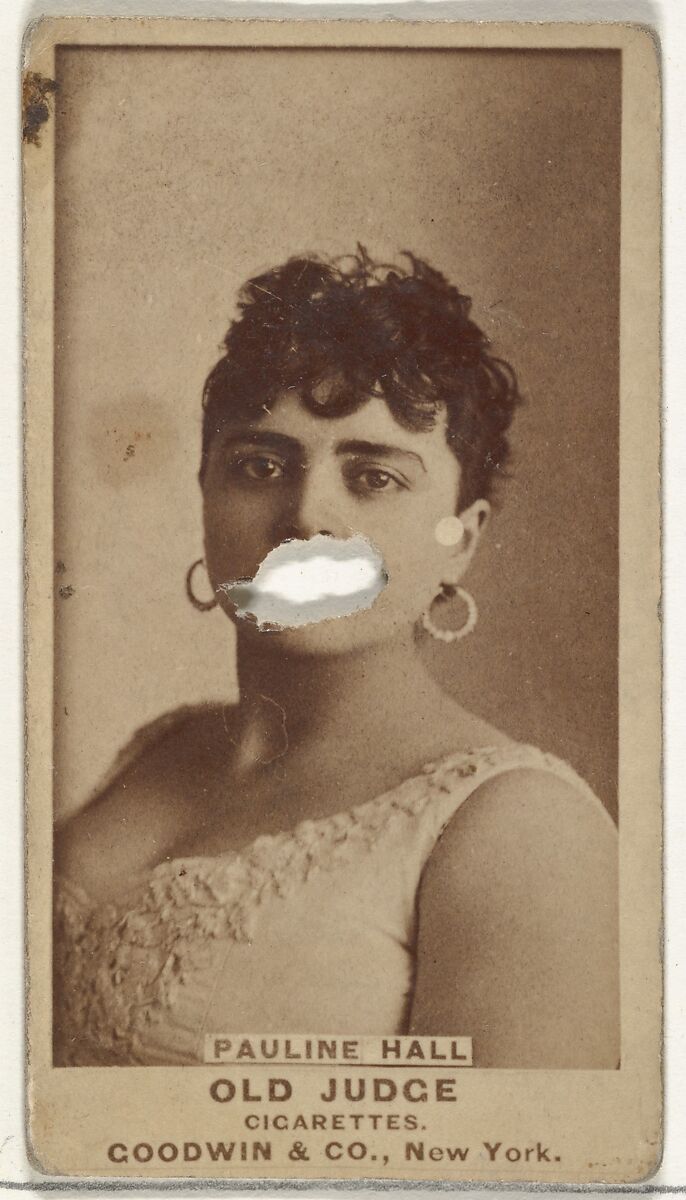 Pauline Hall, from the Actors and Actresses series (N171) for Old Judge Cigarettes, Issued by Goodwin &amp; Company, Albumen photograph 