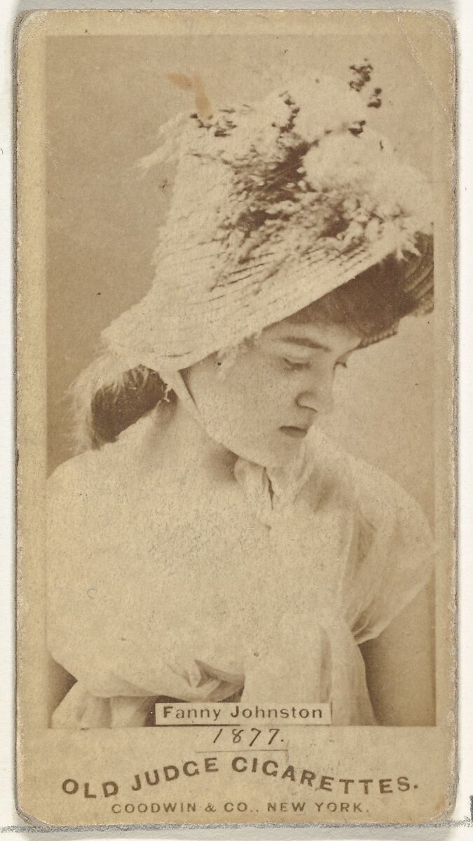 Fanny Johnston, from the Actors and Actresses series (N171) for Old Judge Cigarettes, Issued by Goodwin &amp; Company, Albumen photograph 