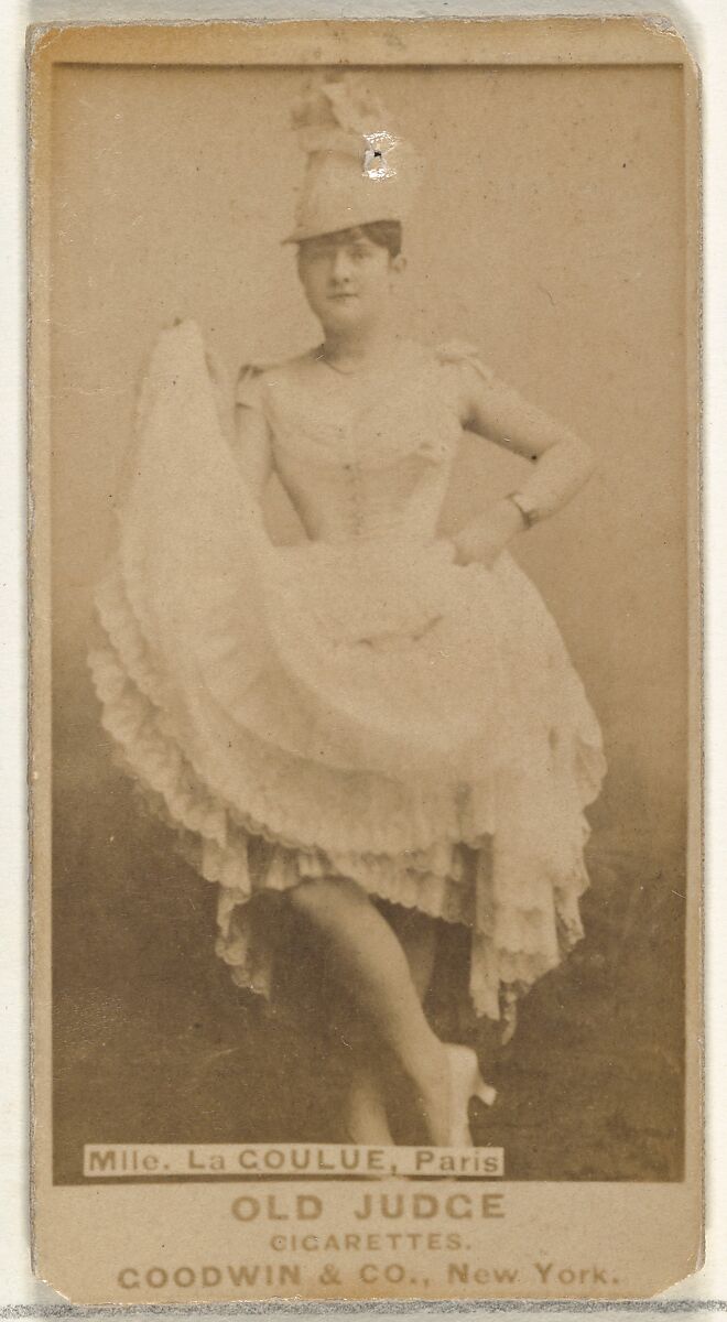 Mlle. La Coulue, Paris, from the Actors and Actresses series (N171) for Old Judge Cigarettes, Issued by Goodwin &amp; Company, Albumen photograph 