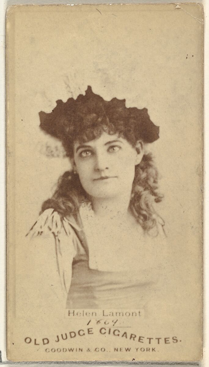 Helen Lamont, from the Actors and Actresses series (N171) for Old Judge Cigarettes, Issued by Goodwin &amp; Company, Albumen photograph 