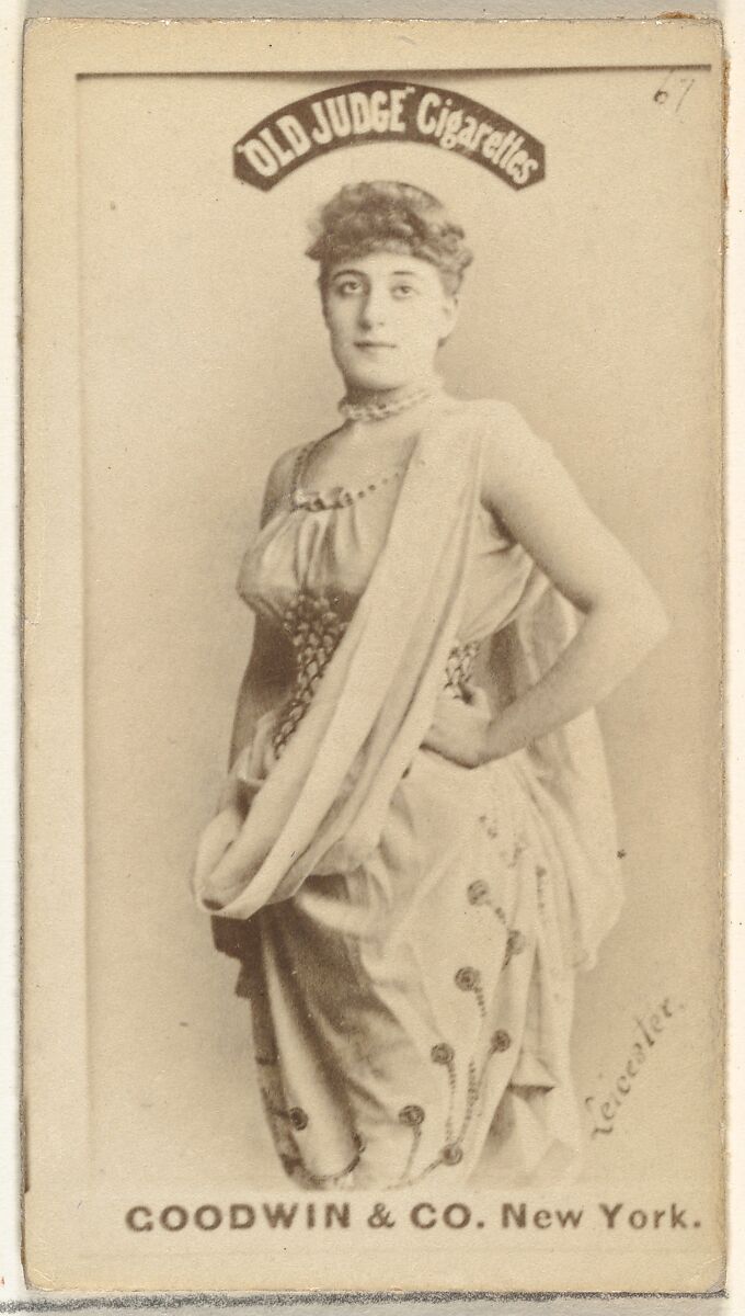 Leicester, from the Actors and Actresses series (N171) for Old Judge Cigarettes, Issued by Goodwin &amp; Company, Albumen photograph 