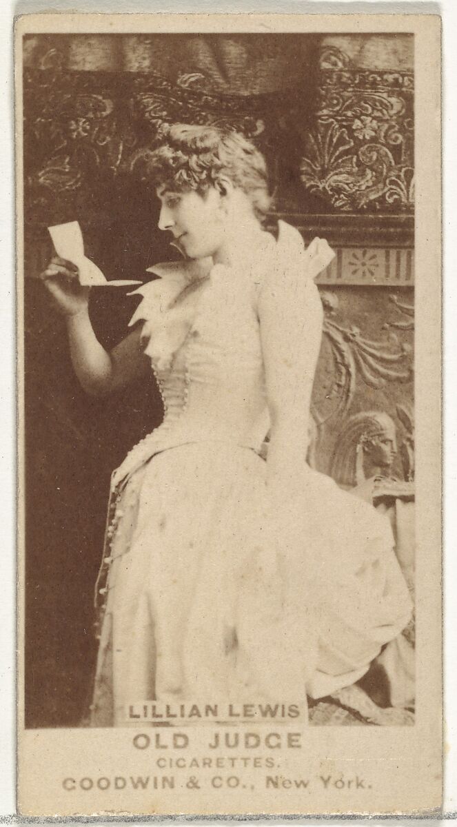 Lillian Lewis, from the Actors and Actresses series (N171) for Old Judge Cigarettes, Issued by Goodwin &amp; Company, Albumen photograph 
