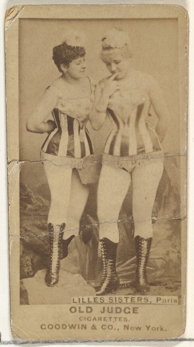 Lilles Sisters, Paris, from the Actors and Actresses series (N171) for Old Judge Cigarettes, Issued by Goodwin &amp; Company, Albumen photograph 