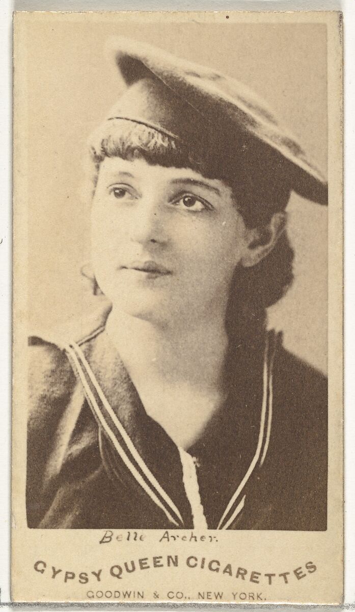 Belle Archer, from the Actors and Actresses series (N171) for Gypsy Queen Cigarettes, Issued by Goodwin &amp; Company, Albumen photograph 