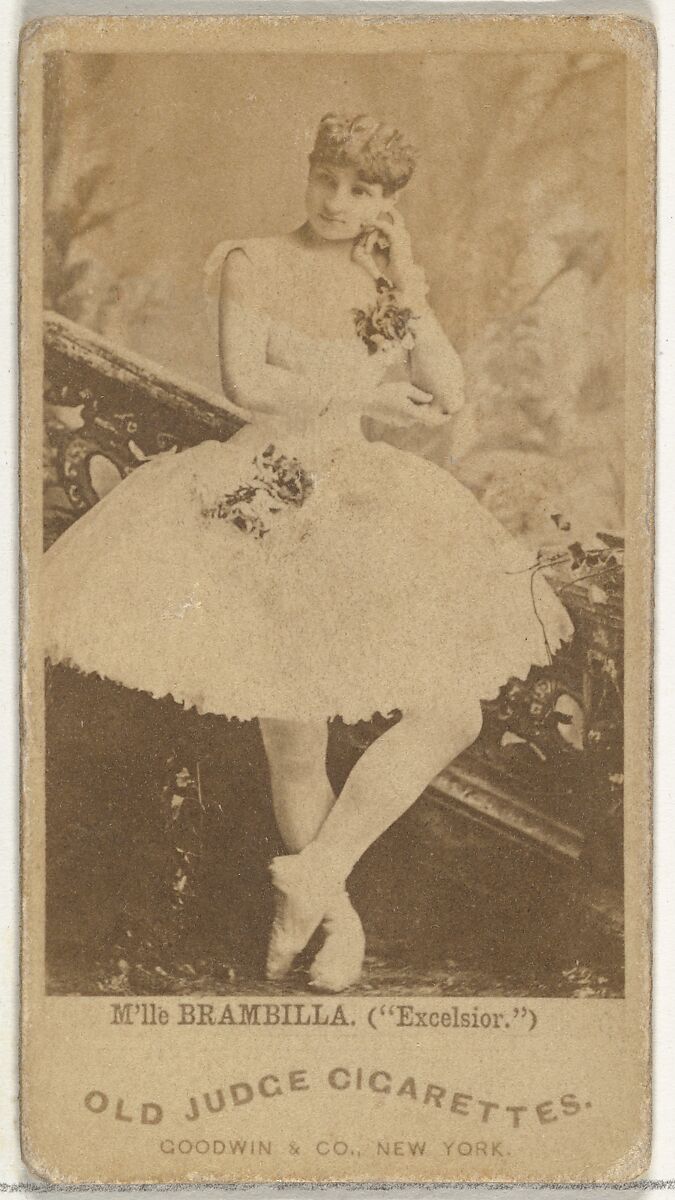 Mlle. Brambilla in "Excelsior", from the Actors and Actresses series (N171) for Old Judge Cigarettes, Issued by Goodwin &amp; Company, Albumen photograph 