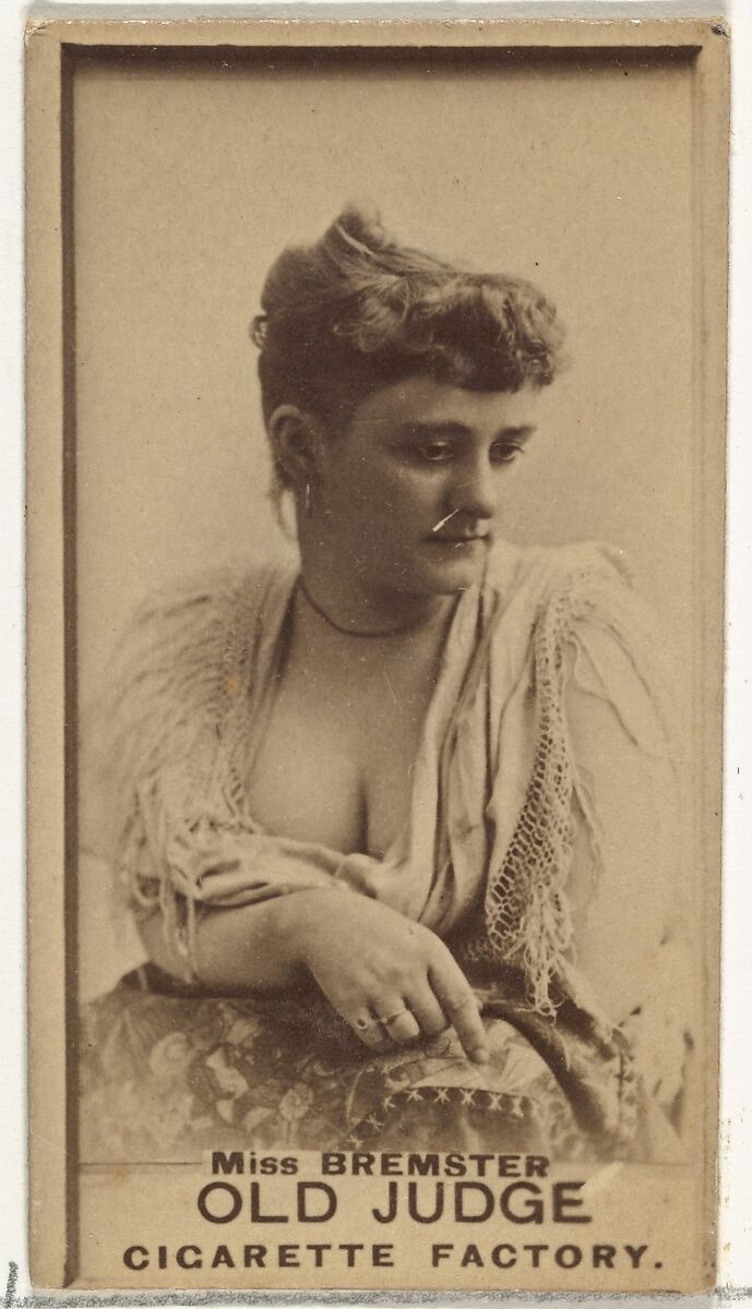 Miss Bremster, from the Actors and Actresses series (N171) for Old Judge Cigarettes, Issued by Goodwin &amp; Company, Albumen photograph