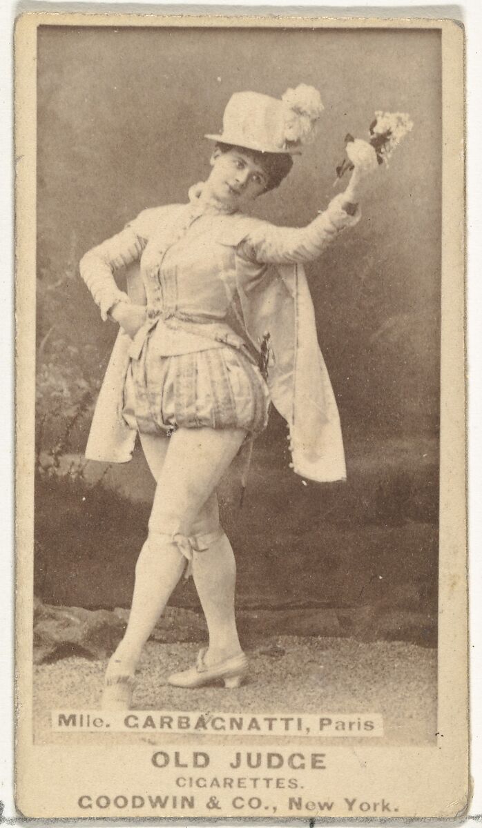 Mlle. Carbagnatti, Paris, from the Actors and Actresses series (N171) for Old Judge Cigarettes, Issued by Goodwin &amp; Company, Albumen photograph 